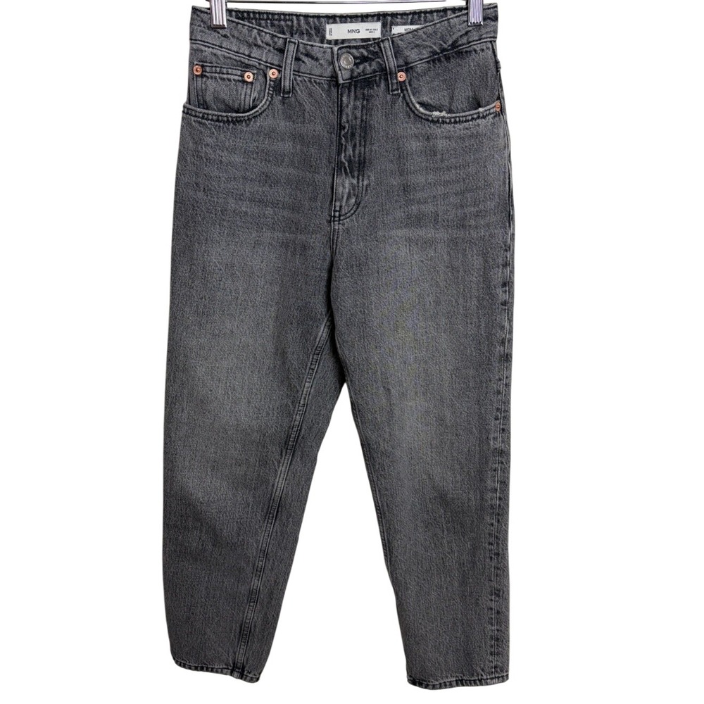 MNG Mango Gray Acid‎ Wash Mom Jean Size 2